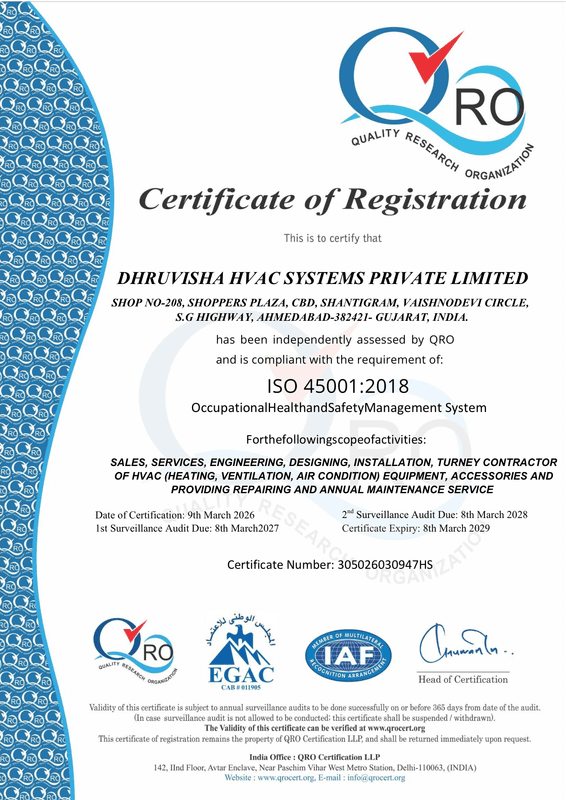 ISO 45001:2018 certificate